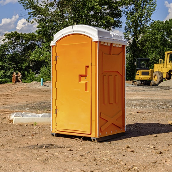 how often are the portable restrooms cleaned and serviced during a rental period in Adair County KY